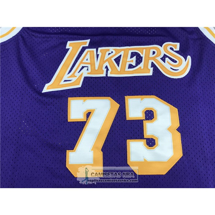 Camiseta Los Angeles Lakers Dennis Rodman Mitchell & Ness 1998-99 Violeta